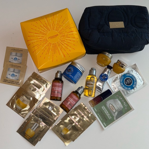 27 LOT Huge L’occitane Products Cream Eyes Almond Oil Bag shampoo NEW - Picture 3 of 11